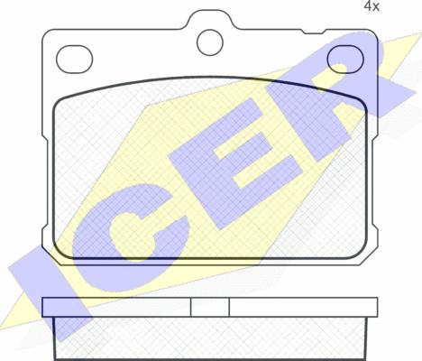 Icer 180164 - Kit de plaquettes de frein, frein à disque cwaw.fr