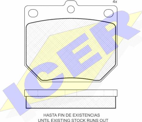 Icer 180166 - Kit de plaquettes de frein, frein à disque cwaw.fr