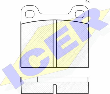 Icer 180162 - Kit de plaquettes de frein, frein à disque cwaw.fr