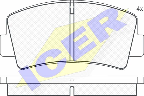 Icer 180106 - Kit de plaquettes de frein, frein à disque cwaw.fr