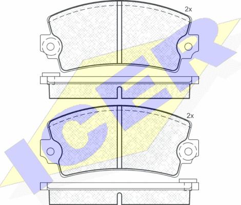 Icer 180101 - Kit de plaquettes de frein, frein à disque cwaw.fr