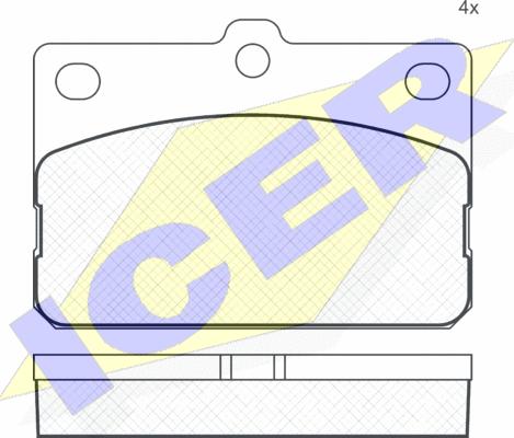 Icer 180185 - Kit de plaquettes de frein, frein à disque cwaw.fr