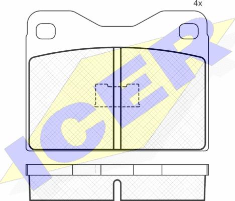 Icer 180181 - Kit de plaquettes de frein, frein à disque cwaw.fr