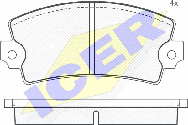 Icer 180139 - Kit de plaquettes de frein, frein à disque cwaw.fr