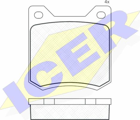 Icer 180122 - Kit de plaquettes de frein, frein à disque cwaw.fr