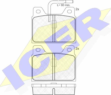 Icer 180127 - Kit de plaquettes de frein, frein à disque cwaw.fr