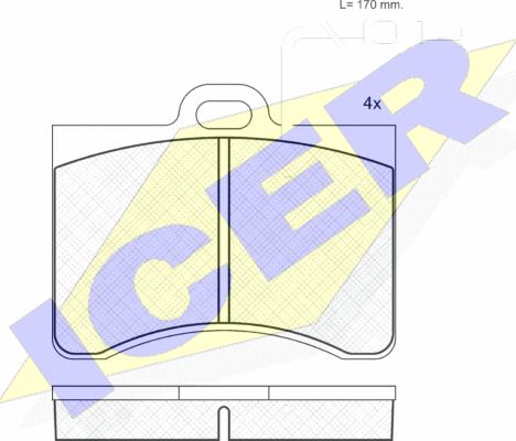 Icer 180175 - Kit de plaquettes de frein, frein à disque cwaw.fr