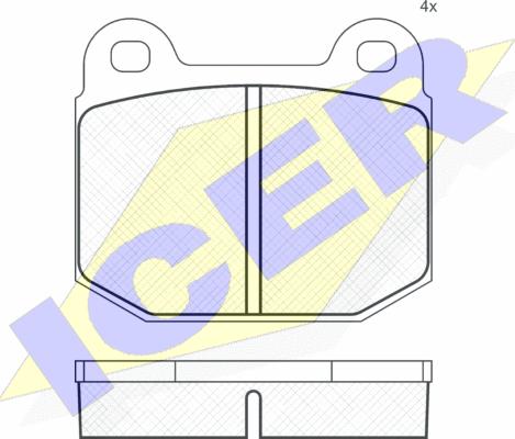 Icer 180170 - Kit de plaquettes de frein, frein à disque cwaw.fr