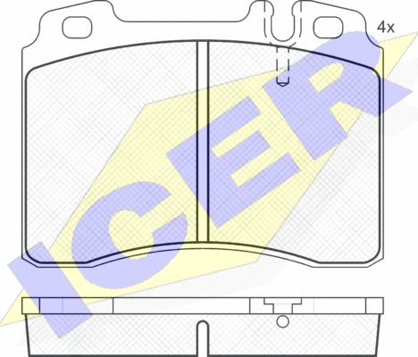 Icer 180861-200 - Kit de plaquettes de frein, frein à disque cwaw.fr