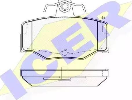 Icer 180804 - Kit de plaquettes de frein, frein à disque cwaw.fr