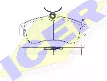 Icer 180803 - Kit de plaquettes de frein, frein à disque cwaw.fr