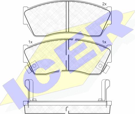 Icer 180811 - Kit de plaquettes de frein, frein à disque cwaw.fr