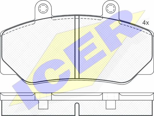 Icer 180837 - Kit de plaquettes de frein, frein à disque cwaw.fr