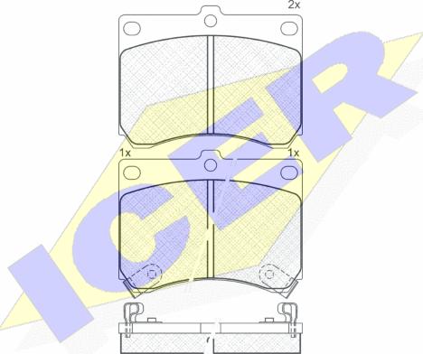 Icer 180879 - Kit de plaquettes de frein, frein à disque cwaw.fr