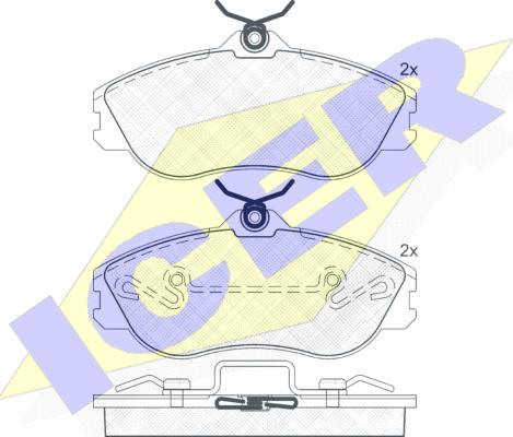 Icer 180871 - Kit de plaquettes de frein, frein à disque cwaw.fr