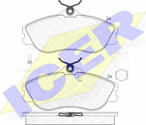 Icer 180873-202 - Kit de plaquettes de frein, frein à disque cwaw.fr