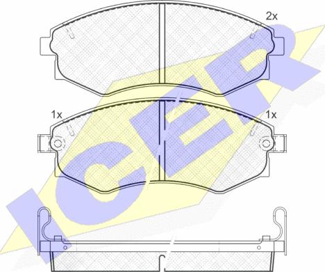 Icer 180877 - Kit de plaquettes de frein, frein à disque cwaw.fr