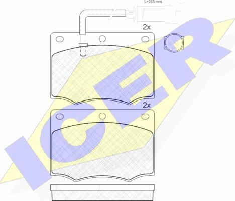 Icer 180395 - Kit de plaquettes de frein, frein à disque cwaw.fr