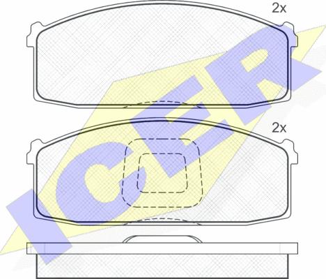 Icer 180396 - Kit de plaquettes de frein, frein à disque cwaw.fr