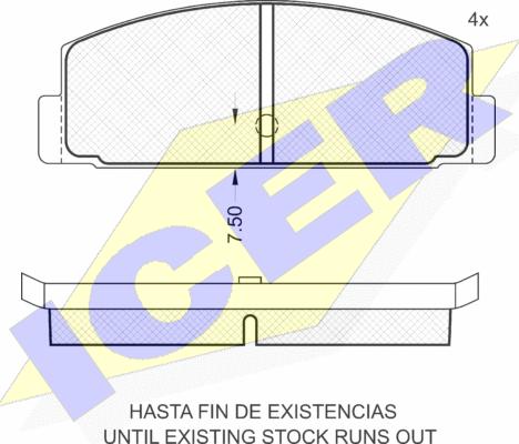 Icer 180391 - Kit de plaquettes de frein, frein à disque cwaw.fr