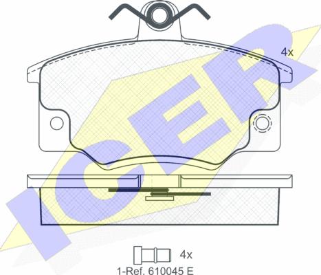 Icer 180397 - Kit de plaquettes de frein, frein à disque cwaw.fr