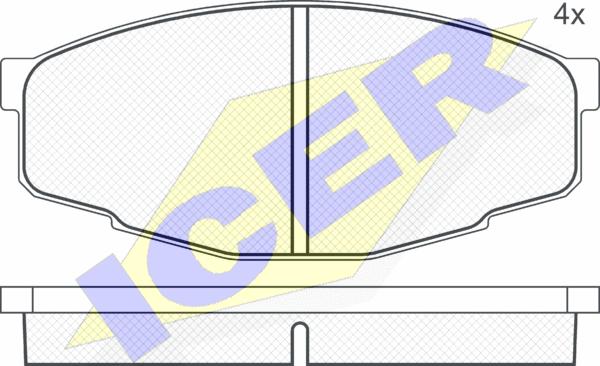 Icer 180353 - Kit de plaquettes de frein, frein à disque cwaw.fr