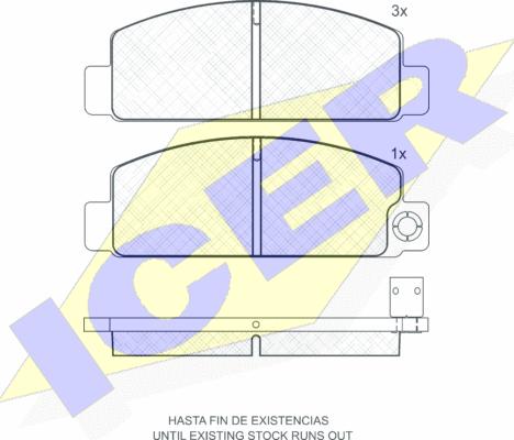 Icer 180369 - Kit de plaquettes de frein, frein à disque cwaw.fr