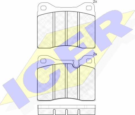 Icer 180304 - Kit de plaquettes de frein, frein à disque cwaw.fr