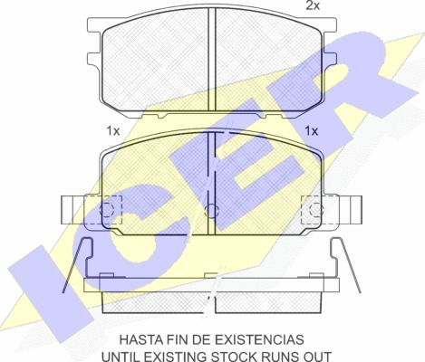 Icer 180308 - Kit de plaquettes de frein, frein à disque cwaw.fr