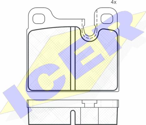 Icer 180303 - Kit de plaquettes de frein, frein à disque cwaw.fr