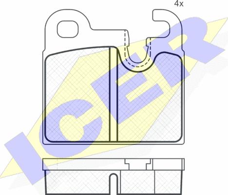 Icer 180302 - Kit de plaquettes de frein, frein à disque cwaw.fr