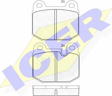 Icer 180307 - Kit de plaquettes de frein, frein à disque cwaw.fr