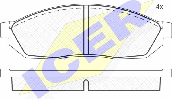 Icer 180311 - Kit de plaquettes de frein, frein à disque cwaw.fr