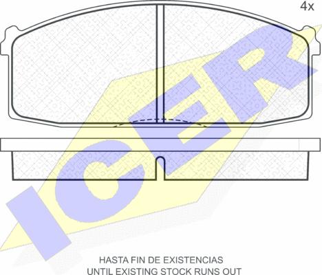 Icer 180317 - Kit de plaquettes de frein, frein à disque cwaw.fr