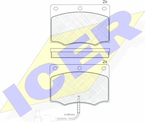 Icer 180335 - Kit de plaquettes de frein, frein à disque cwaw.fr