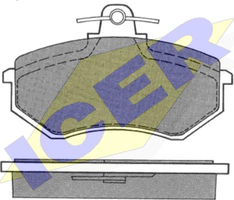 Icer 180338 - Kit de plaquettes de frein, frein à disque cwaw.fr