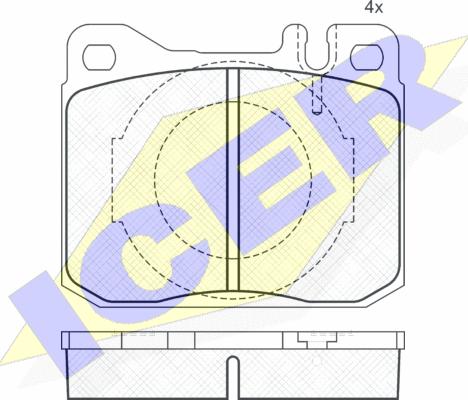 Icer 180324 - Kit de plaquettes de frein, frein à disque cwaw.fr