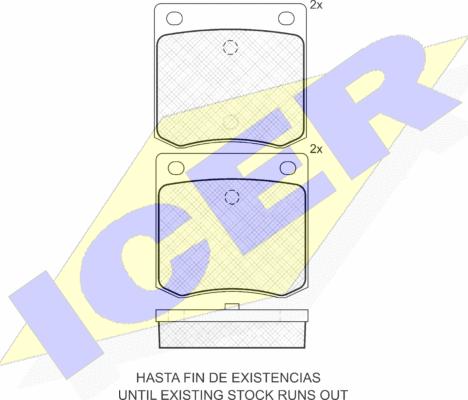 Icer 180328 - Kit de plaquettes de frein, frein à disque cwaw.fr