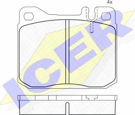 Icer 180323 - Kit de plaquettes de frein, frein à disque cwaw.fr