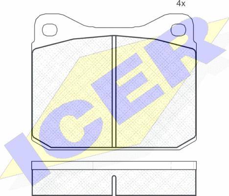 Icer 180327 - Kit de plaquettes de frein, frein à disque cwaw.fr