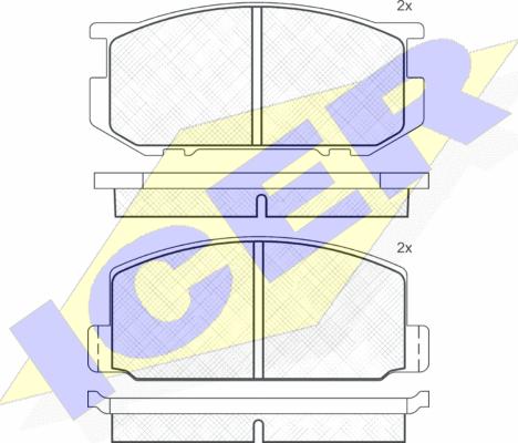 Icer 180295 - Kit de plaquettes de frein, frein à disque cwaw.fr