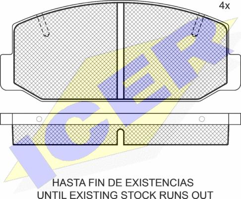 Icer 180293 - Kit de plaquettes de frein, frein à disque cwaw.fr