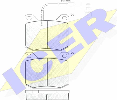 Icer 180248 - Kit de plaquettes de frein, frein à disque cwaw.fr