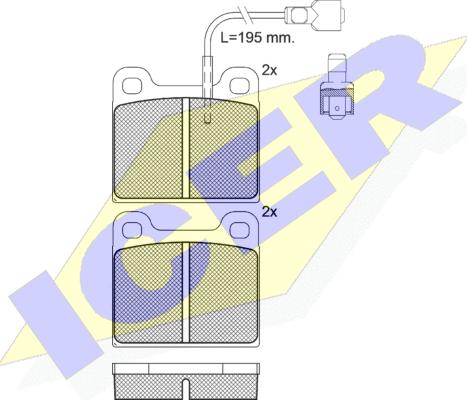 Icer 180243 - Kit de plaquettes de frein, frein à disque cwaw.fr