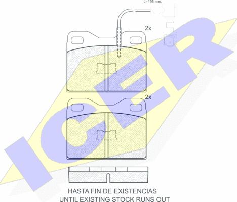 Icer 180242 - Kit de plaquettes de frein, frein à disque cwaw.fr