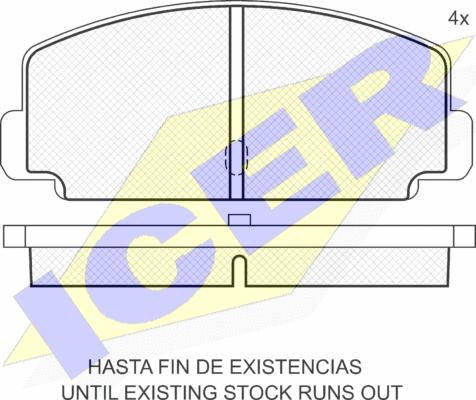 Icer 180247 - Kit de plaquettes de frein, frein à disque cwaw.fr