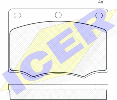 Icer 180259 - Kit de plaquettes de frein, frein à disque cwaw.fr