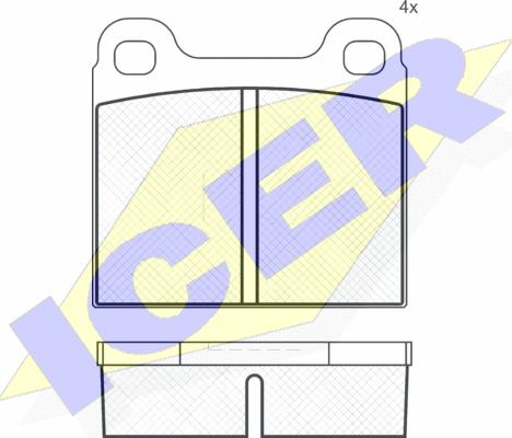 Icer 180219 - Kit de plaquettes de frein, frein à disque cwaw.fr