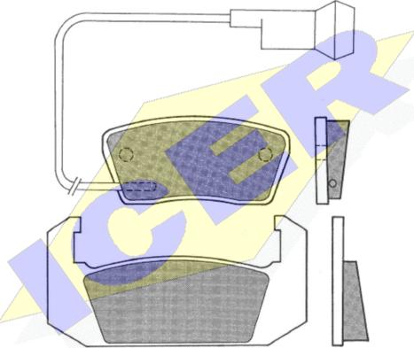 Icer 180210 - Kit de plaquettes de frein, frein à disque cwaw.fr