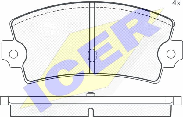 Icer 180218 - Kit de plaquettes de frein, frein à disque cwaw.fr